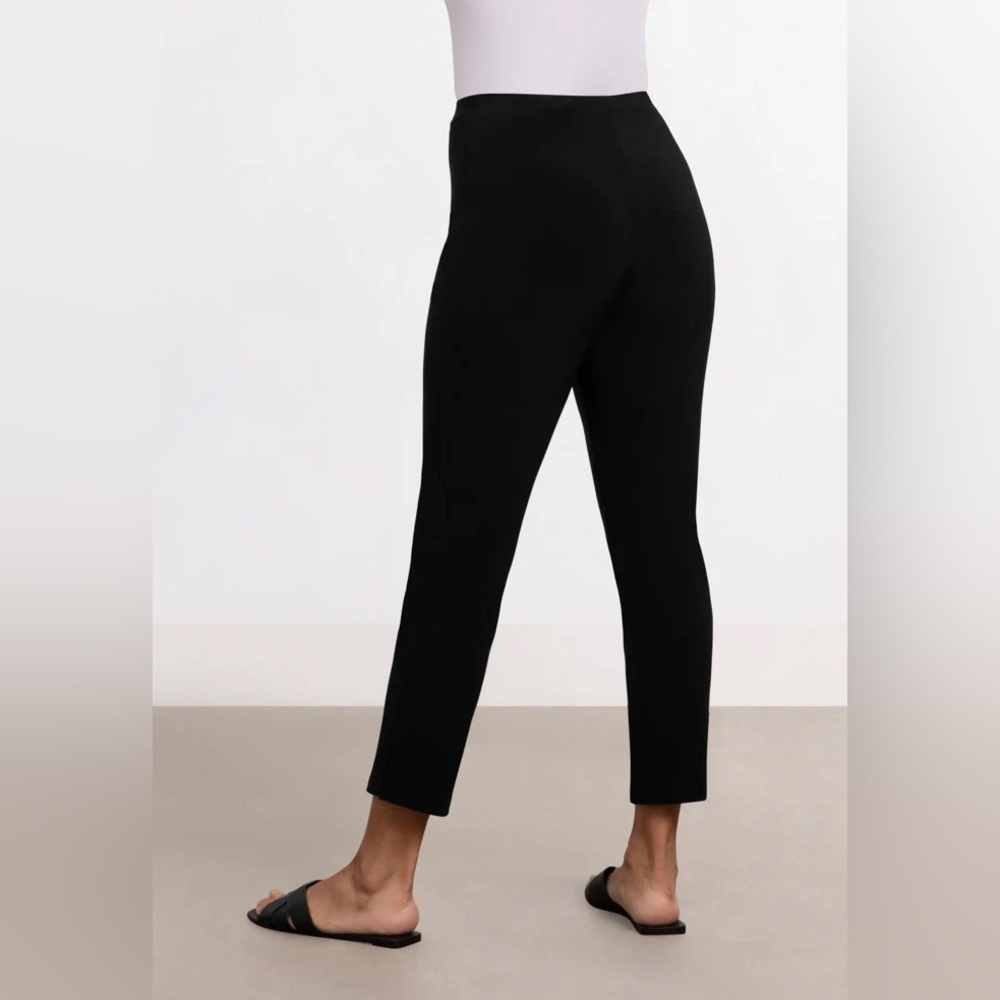 Sympli Black Pull On Elastic Pants Size 8 Stretch Minimalist Lounge Career Wear